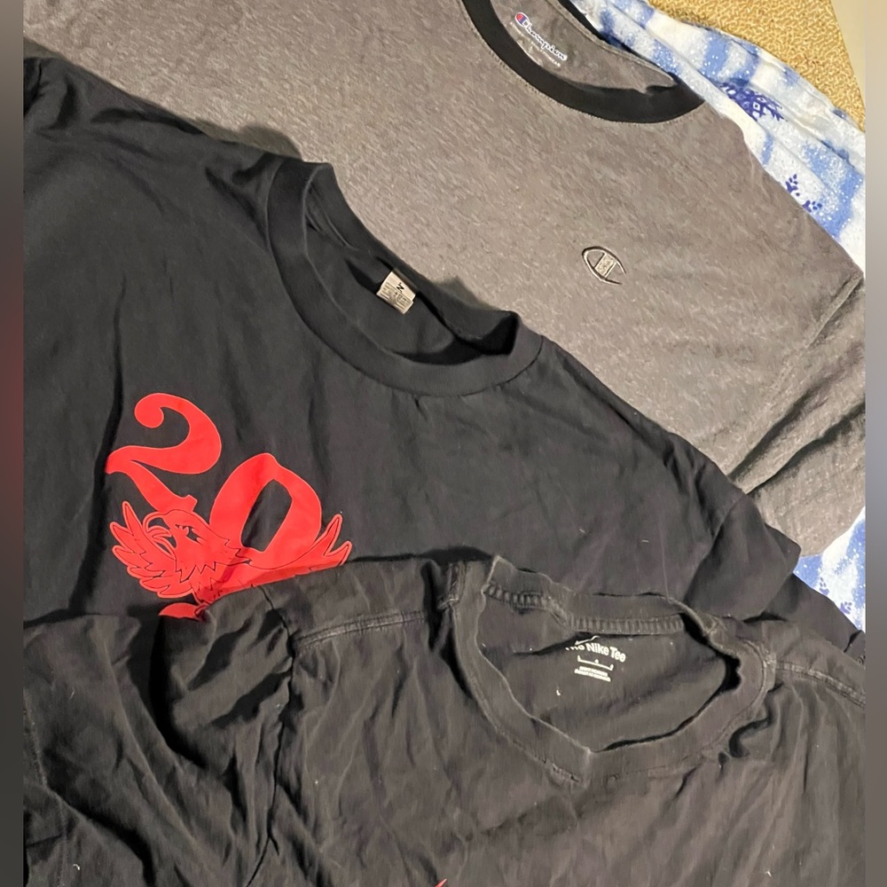 3 pack- Nike, Champion, Unknown - size large